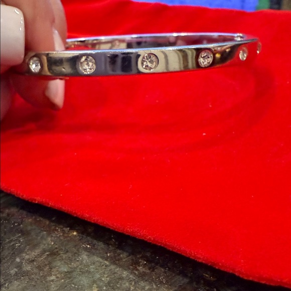 Kate Spade Love click bracelet. Silver tone. Diamond-like stones. - Picture 4 of 7